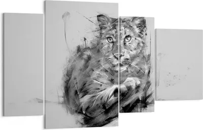 Produktbild von Bild auf Leinwand - Leinwandbild - Tier Abstraktion - 120x70cm - Wand Bild - Wanddeko - Wandbilder - Leinwanddruck - Bilder - Kunstdruck - Wanddekoration - Leinwand bilder - Wandkunst - DL120x70-3850