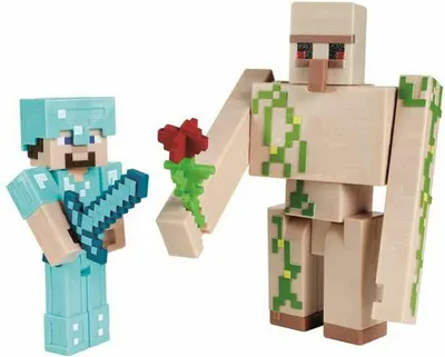 Produktbild von Minecraft Craft-a-Block 2er-Pack Figuren aus dem Sortiment, Charakterfiguren aus dem Videospiel, 6 Jahr(e), Gemischte Farben, Kunststoff