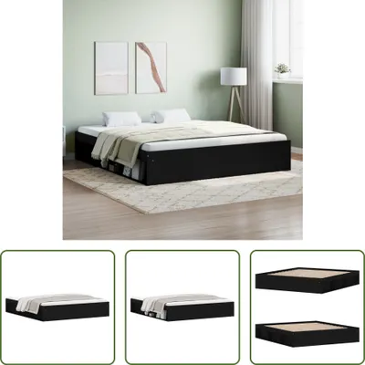 Produktbild von The Living Store Bettgestell Schwarz 180x200 cm