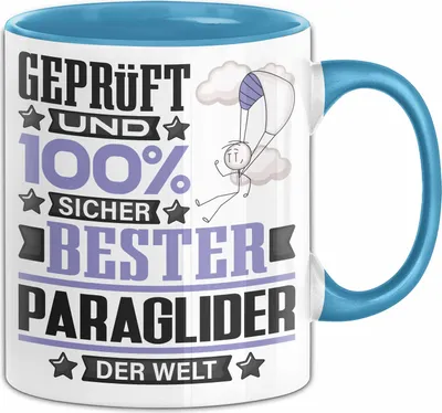 Produktbild von Paraglider Geschenk Lustiger Spruch für Paraglider Geschenkidee Bester Paraglider Der Welt (Blau)