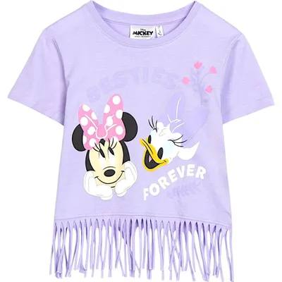 Produktbild von T-Shirt Disney Minnie Mouse & Daisy mit Fransen Lila 116 cm