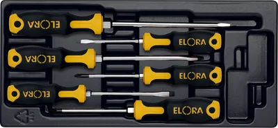 Produktbild von Elora QUATROLIT® 2K-Schraubendreher-Satz, 6-teilig, ELORA-MS-36