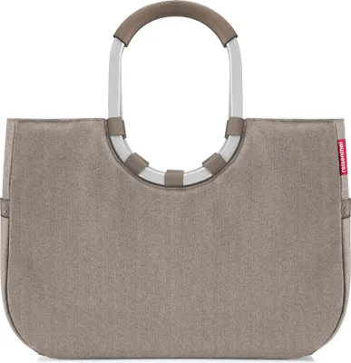 Obrázok produktu pre Reisenthel loopshopper L, Plátená taška, Šedá, Hliník, Vzor, Bodový vzor, 25 L
