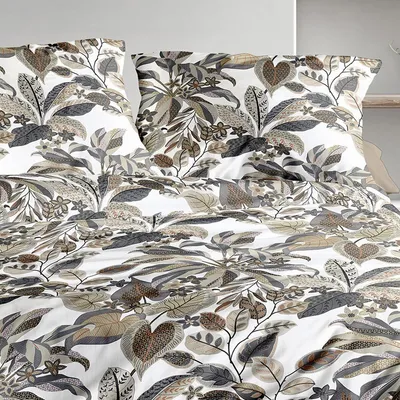 Produktbild von Irisette Mako-Satin Bettwäsche-Garnitur Wave 8528 Farbe grau Größe 155x220+80x80