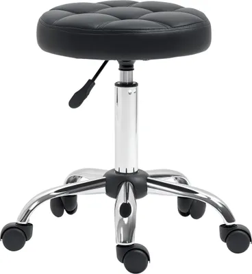 Zdjęcie produktu dla Homcom Stołek obrotowy z regulacją wysokości, 51-67 cm, obrotowy, 360°, do biura, salonu, masażu, spa, czarny