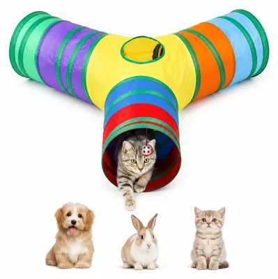 Immagine prodotto di Tunnel a forma di Y pieghevole per gatti