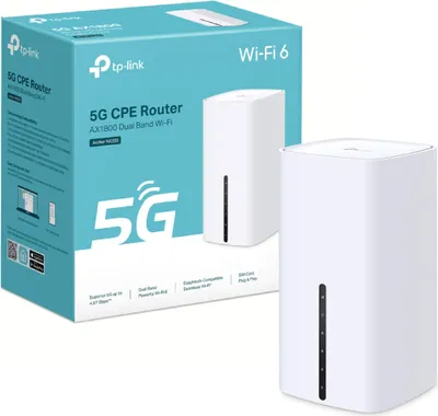 Produktbild von TP-Link Archer AX1800, Wi-Fi 6 (802.11ax), Dual-Band (2,4 GHz/5 GHz), Ethernet/LAN, 5G, Weiß, Tabletop-Router