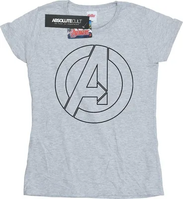 Produktbild von Marvel Avengers - T-Shirt Logo für Damen BI1576 (XL) (Grau)
