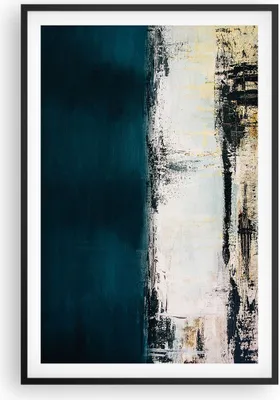 Produktbild von Gerahmtes Poster - Schwarzer Rahmen - Abstraktion gerieben schwarz - 61x91,5 cm - Wand Bild - Wanddeko - Wandbilder - Kunstposter - Wandposter - Bilderrahmen - Bilder - Kunstdruck - P2BPA61x91-4381