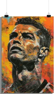 Zdjęcie produktu dla Plakat Cristiano Ronaldo - Plakat piłkarski - Plakat sportowy - Plakat artystyczny - 61x91cm - Idealny do oprawienia w ramę