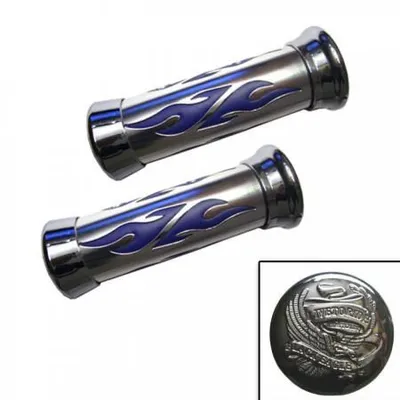 Produktbild von Choppergriff Spirit 7/8 / 22mm chrom / blau