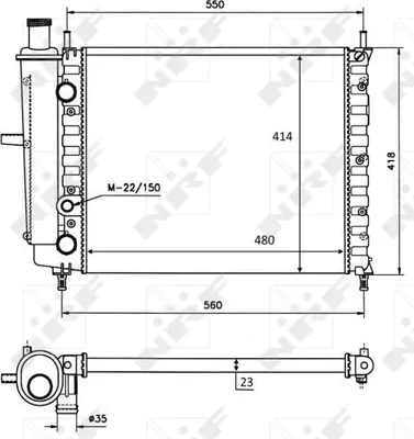 Image de NRF 58016 Radiateur Refroidissement moteur