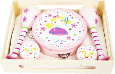 Produktbild von 4iQ Instrumentensatz aus Holz für Kinder 3in1 Pink