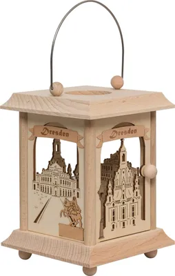 Produktbild von Kuhnert Tischlaterne für Teelichte und Votivkerzen 17 cm, Motiv:Dresden