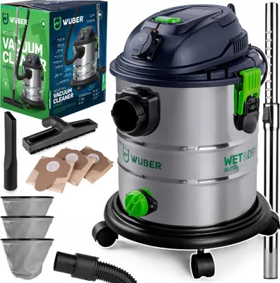 Produktbild von Industrie Staubsauger Wuber 1200W 20L Trocken/Nass Gebläse Hepa-Filter