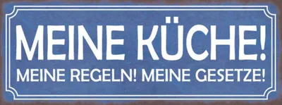 Produktbild von vianmo Holzschild 10x27 cm meine Küche Regeln Gesetze Kochen