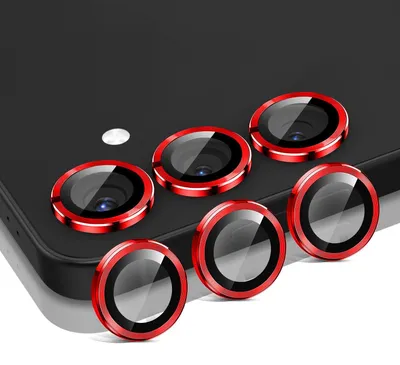 Produktbild von Kamera Linsenschutz Glas Set für Samsung Galaxy S25 Schutzglas Camera Linse Schutz Panzerfolie 9H Rot