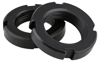 Obrázek produktu pro Sada dvou závitových matic s drážkami, rozměr M35x2,5 mm, vyrobené z uhlíkové oceli