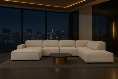 Produktbild von Kaiser Möbel Ecksofa Cursal V, Stoff Artico, Nata, Rechts
