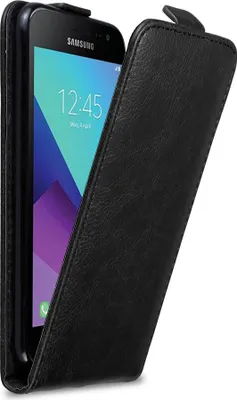 Image de Cadorabo Housse pour Samsung Galaxy XCover 3 Housse de protection en noir Flip Etui Housse de téléphone portable Case Cover