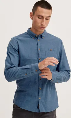 Produktbild von Blend 20714318 Shirt Herren Freizeithemd Hemd unifarben Button-down hochwertige Baumwoll-Qualität