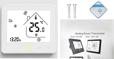 Obrázok produktu pre Inteligentný termostat Intellight Regulátor teploty 5A vodné podlahové vykurovanie pre domácnosť Bez Wi-Fi - biely