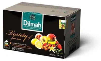 Obrázek produktu pro Dilmah Sada černých ochucených čajů 5 příchutí 20 sáčků