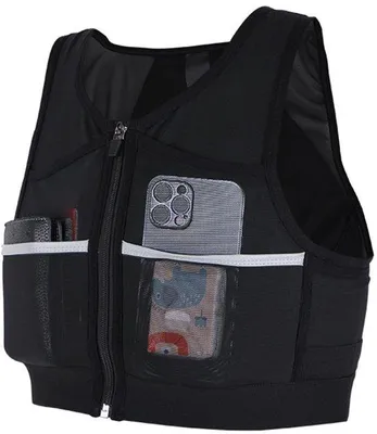 Produktbild von Unyqoos® Reflektierende ultraleichte Laufweste mit 7 Taschen, Mesh, verstellbar für Damen & Herren, Fach für Trinkblase – Laufen & Wandern