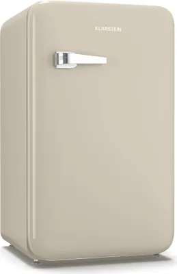 Produktbild von Klarstein Audrey Evo 90L Retro Mini Kühlschrank - Leise 40 dB, Kompakter Kühlschrank Klein mit Verstellbaren Füßen, Wendetür, Mechanischem Thermostat, Creme, Ideal für Schlafzimmer und Büros