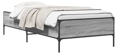Image de Cadre de lit Sonoma gris 80 x 200 cm Bois d'ingénierie