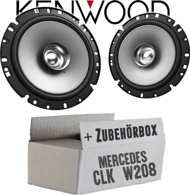 Produktbild von Lautsprecher Boxen Kenwood KFC-S1756 - 16,5cm Koax Auto Einbauzubehör - Einbauset passend für Mercedes CLK W208 Front - justSOUND