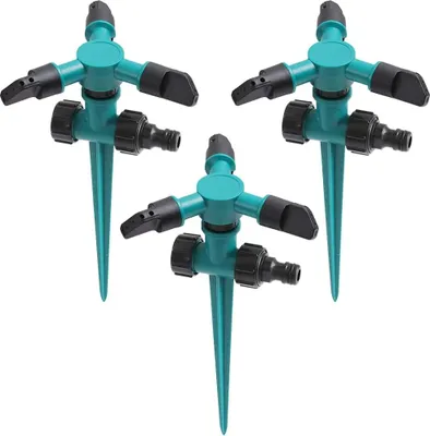 Image de Set d'arroseurs de jardin - 3 pièces - plastique - pour la pelouse et le jardin