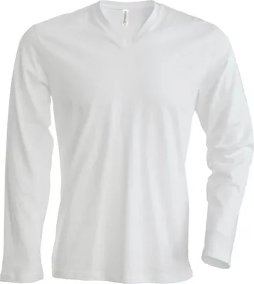 Produktbild von Kariban Herren Langarmshirt Longsleeve Longline T-Shirt Sweatshirt, Größe:L, Farbe:Weiß