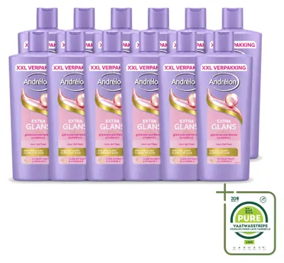 Obrázok produktu pre 12 kusov šampónu Andrélon Extra Glans, objem 685 ml – veľké balenie