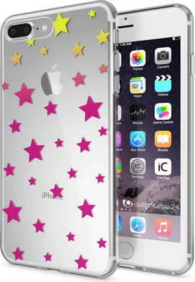 Produktbild von iPhone 8 Plus / 7 Plus Hülle Handyhülle von NALIA, Silikon Case Cover Bumper Stars