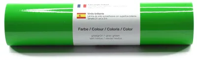 Produktbild von Kreativplotter Vinylfolie glänzend GRASGRÜN 21x300 cm