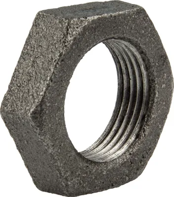 Produktbild von Temperguss-Gewindefitting schwarz Gegenmutter, 1/4 Zoll, Typ 310, DVGW