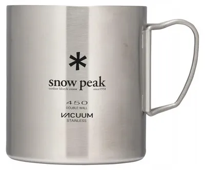 Productafbeelding van Snow Peak dubbelwandige roestvrijstalen thermosbeker, 450 ml, vacuümgeïsoleerd