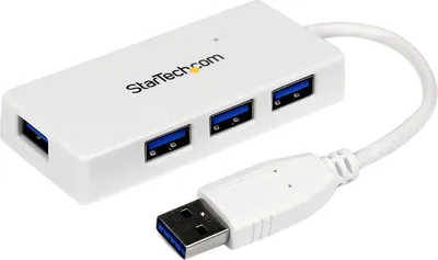 Obrázek produktu pro StarTech.com ST4300MINU3W, USB 3.2 Gen 1 (3.1 Gen 1) Type-A, USB 3.2 Gen 1 (3.1 Gen 1) Type-A, 5000 Mbit/s, Bílá, Plast, Výkon