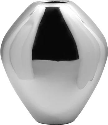 Produktbild von Gilde Bauchige Vase "Mirage" platin Länge 12,0 cm Breite 23,0 cm Höhe 24,0 cm 43616