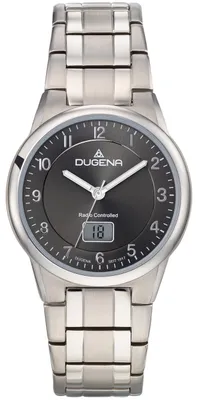Produktbild von Dugena Herren-Uhr Gent Funk Anthrazit Quarz Titan-Armband 4460835