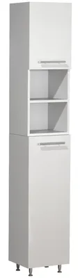 Image de Cabinet de salle de bains en bois | Meubles de salle de bains | Cabinet de salle de bains | Armoire haute | Dimensions env. H. 170 x W. 30 x D. 25 cm - Lisalo