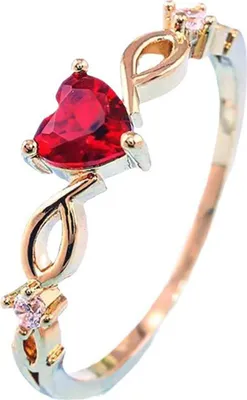 Produktbild von Damen Ehering Herz Strass Aushöhlen Poliert Leicht Galvanisiert Abschlussball Party Fingerring Verlobungsring Lady Finger Schmuck
