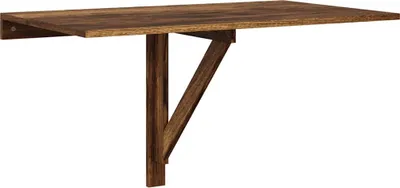 Image de vidaXL Table murale pliante chêne fumé 100x60x56 cm Bois composite