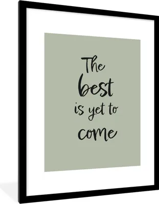 Produktbild von MuchoWow® Gerahmtes Poster Text - Grün - Zitat - Schwarz 60x80 cm - Poster mit Schwarzem Bilderrahmen Wandposter Rahmen Foto Bilder - Wohnzimmer - Dekorationen - Prämie