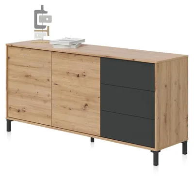 Imagen del producto de duehome -Aparador con gran espacio de almacenamiento 154 cm Lea