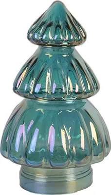 Produktbild von Clayre & Eef Weihnachtsdekorationsfigur Weihnachtsbaum Ø 12x33 cm Blau Glas