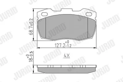 Produktbild von JURID Bremsbeläge Satz für LAND ROVER Defender SUV (L316) 571827J