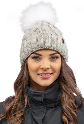 Produktbild von Vivisence Mütze Damen - Bommelmütze Strickmützen Kopfbedeckung Winter und Herbst - Modische webart Mütze mit bommel Warme wintermütze - Hellbeige