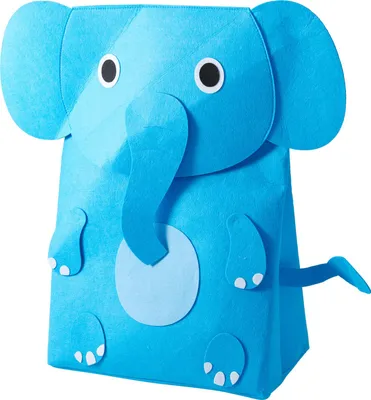 Imagen del producto de Cesta grande para juguetes con forma de elefante, 78 cm – azul, marca H&L